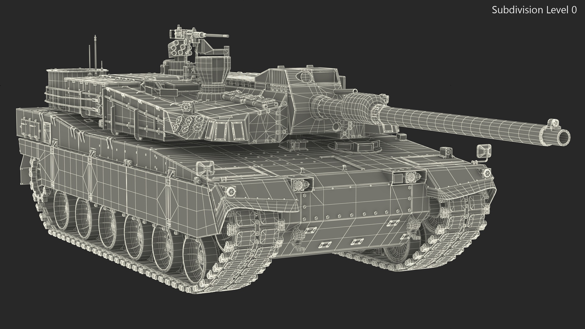 3D Korean K2 Tank Camouflage Color Rigged model