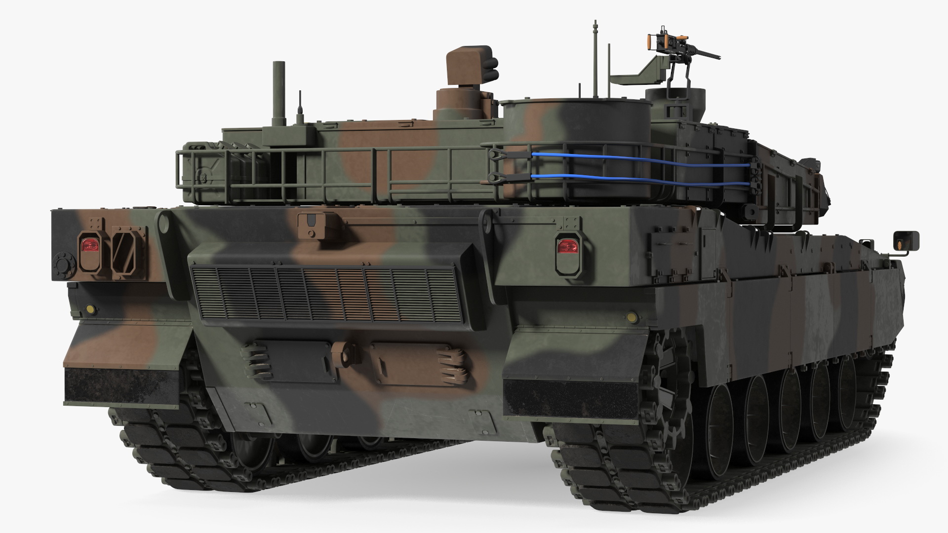 3D Korean K2 Tank Camouflage Color Rigged model
