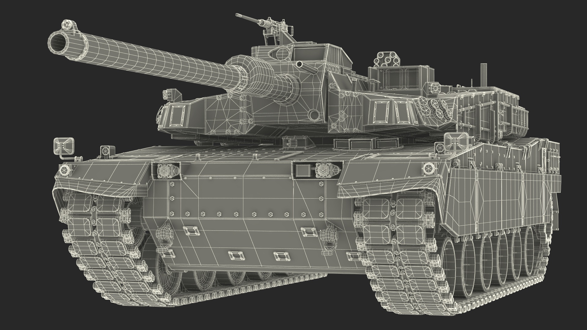 3D Korean K2 Tank Camouflage Color Rigged model