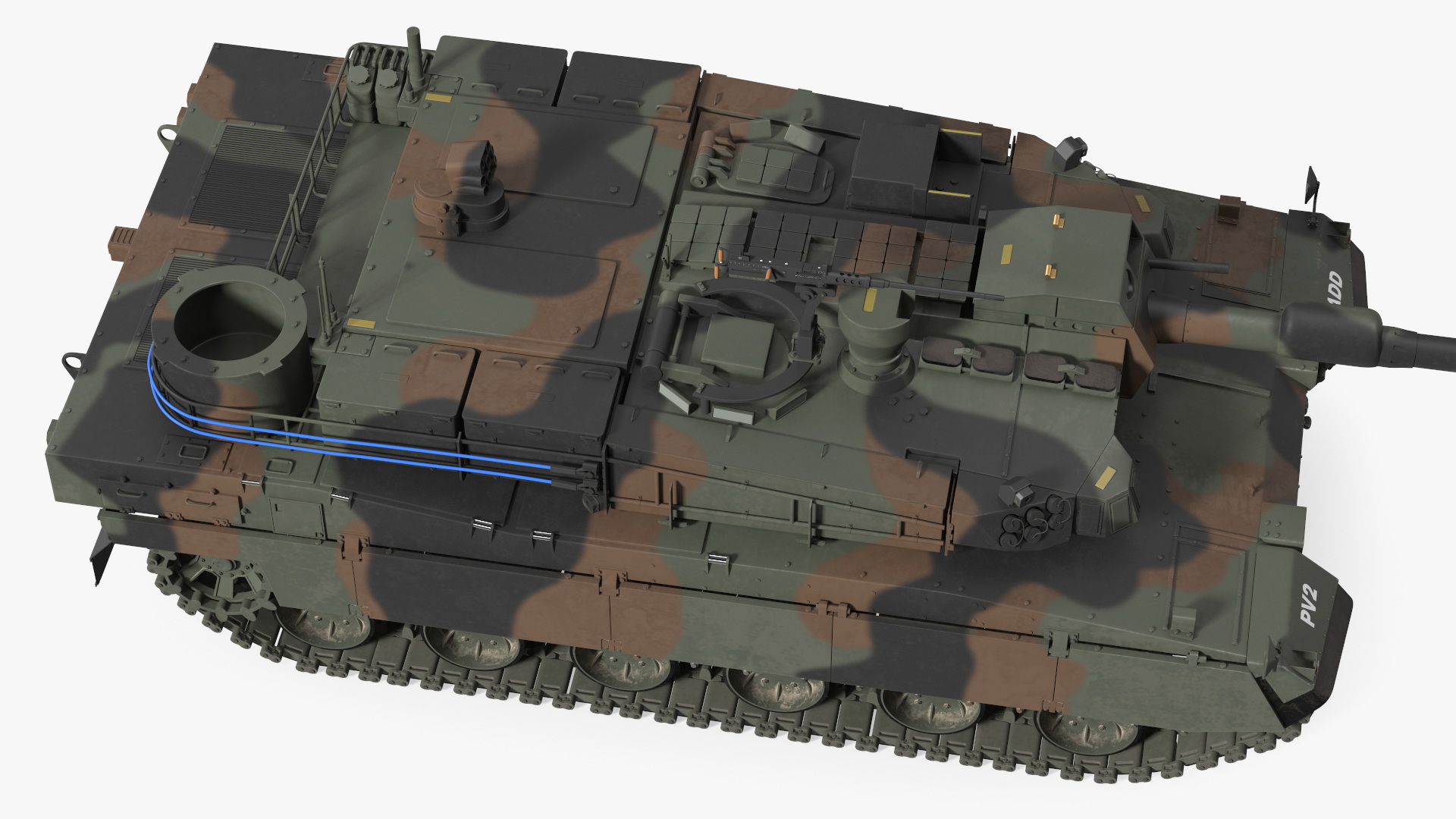 3D Korean K2 Tank Camouflage Color Rigged model