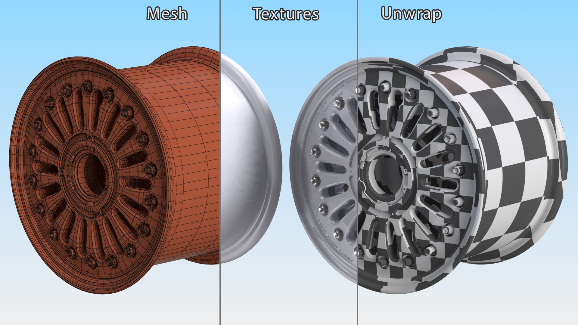 Boeing 737 Aircraft Wheel Rim Disk 3D model