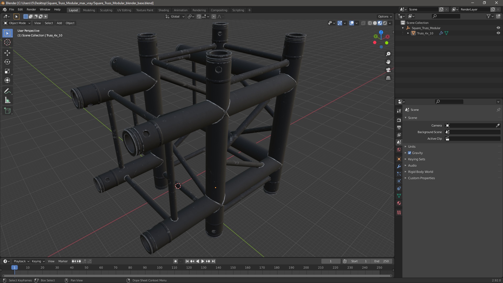 3D model Square Truss Modular