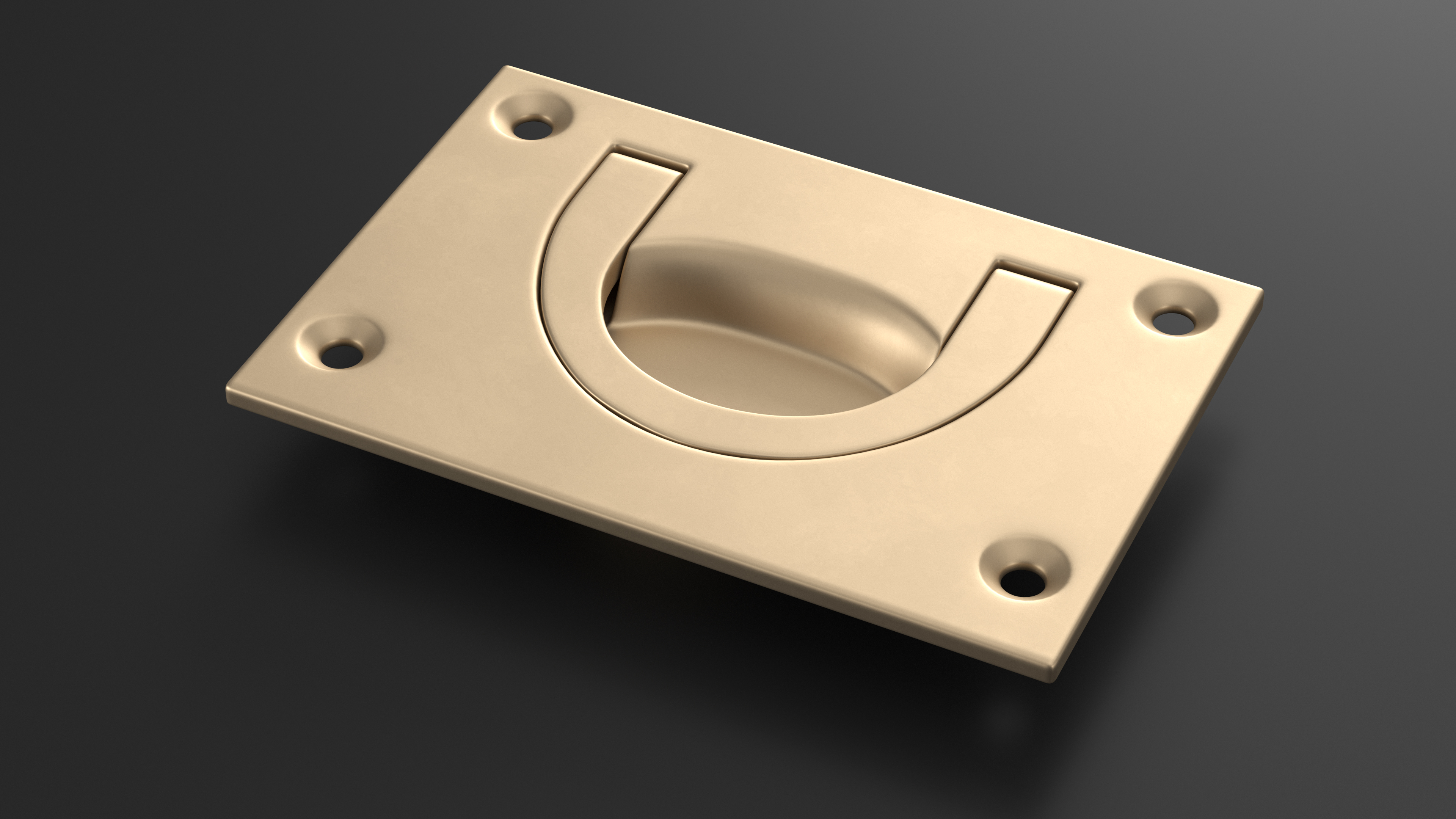3D Kitchen Cabinet Handle Recessed Bronze model