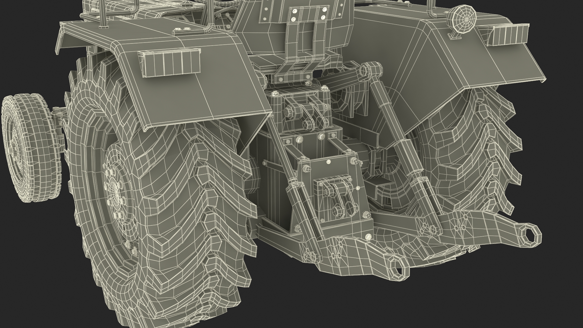 3D model Vintage Farm Tractor