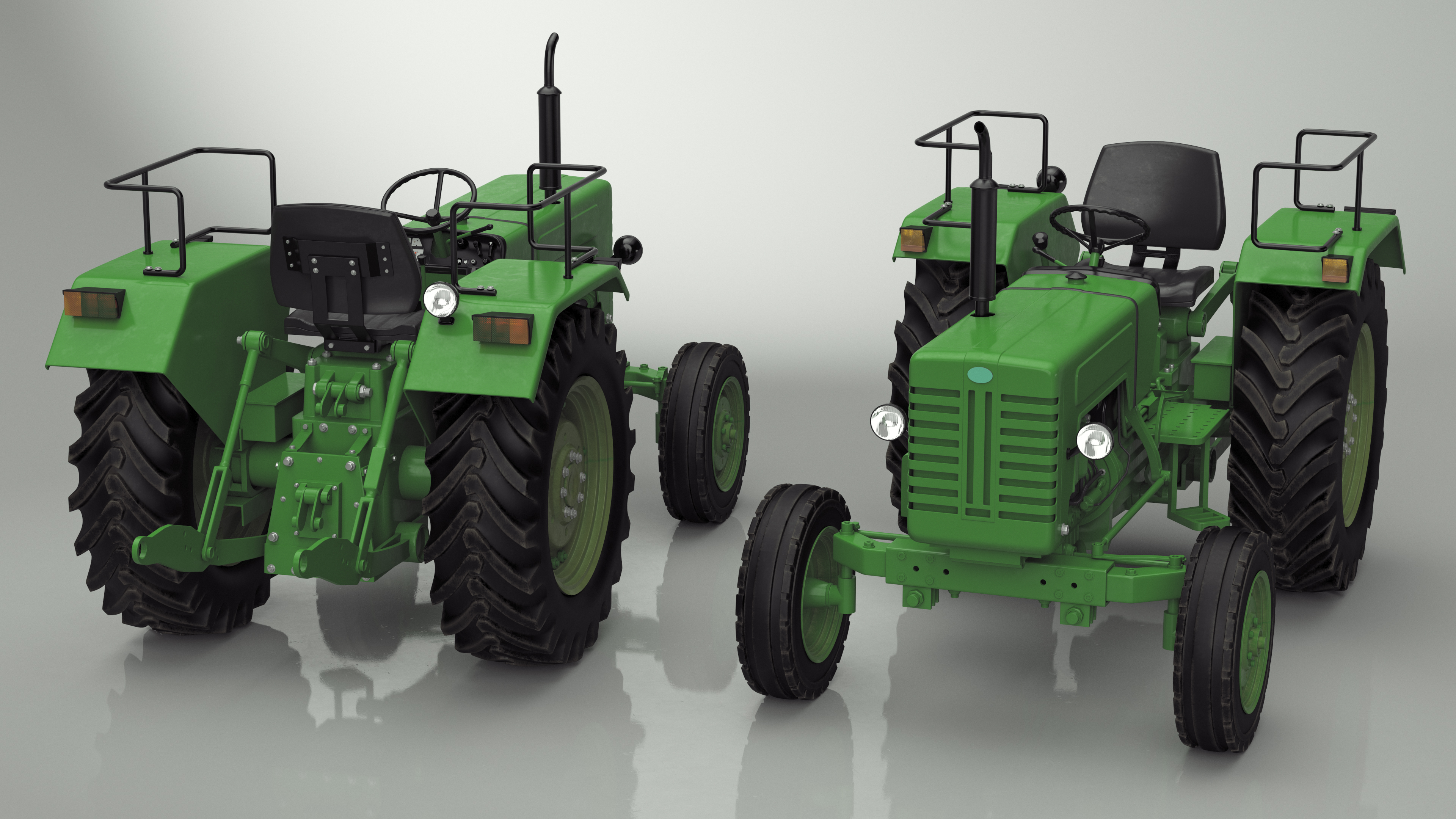 3D model Vintage Farm Tractor