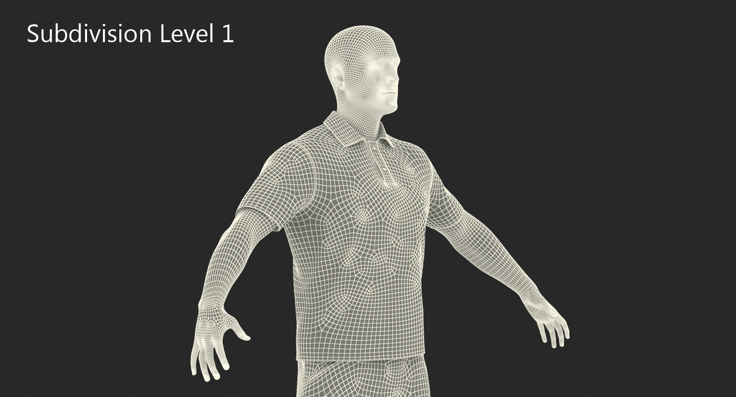 3D model Man Casual Style with Fur