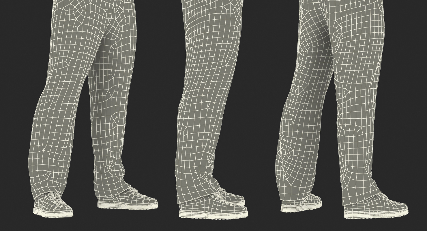 3D model Man Casual Style with Fur