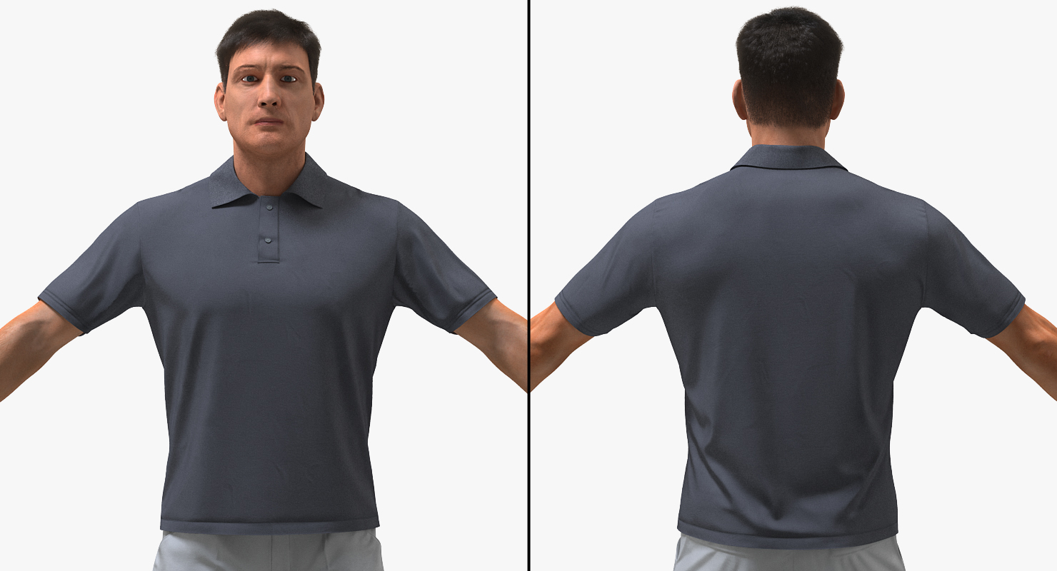 3D model Man Casual Style with Fur