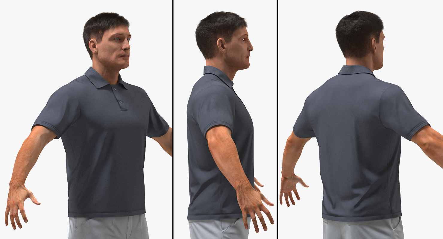 3D model Man Casual Style with Fur