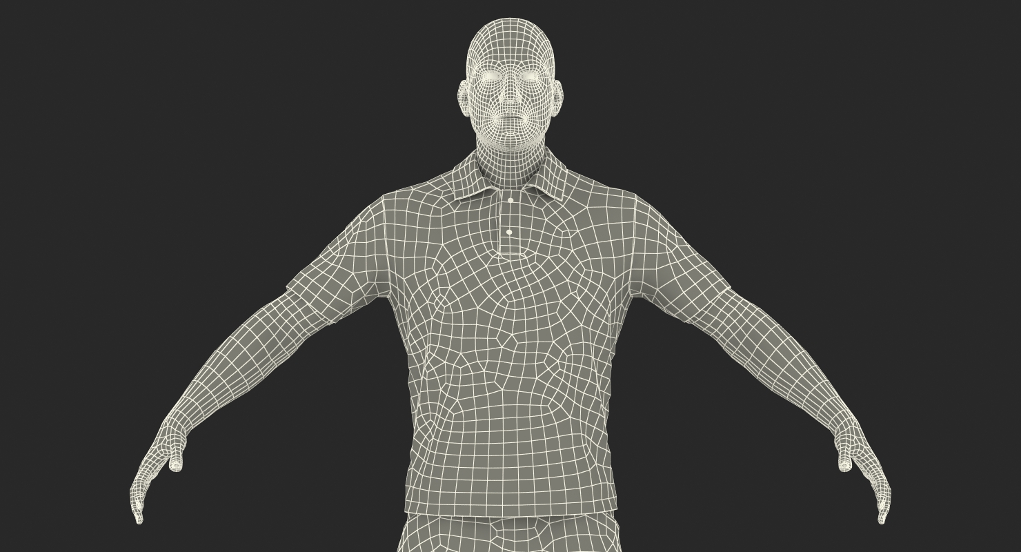 3D model Man Casual Style with Fur