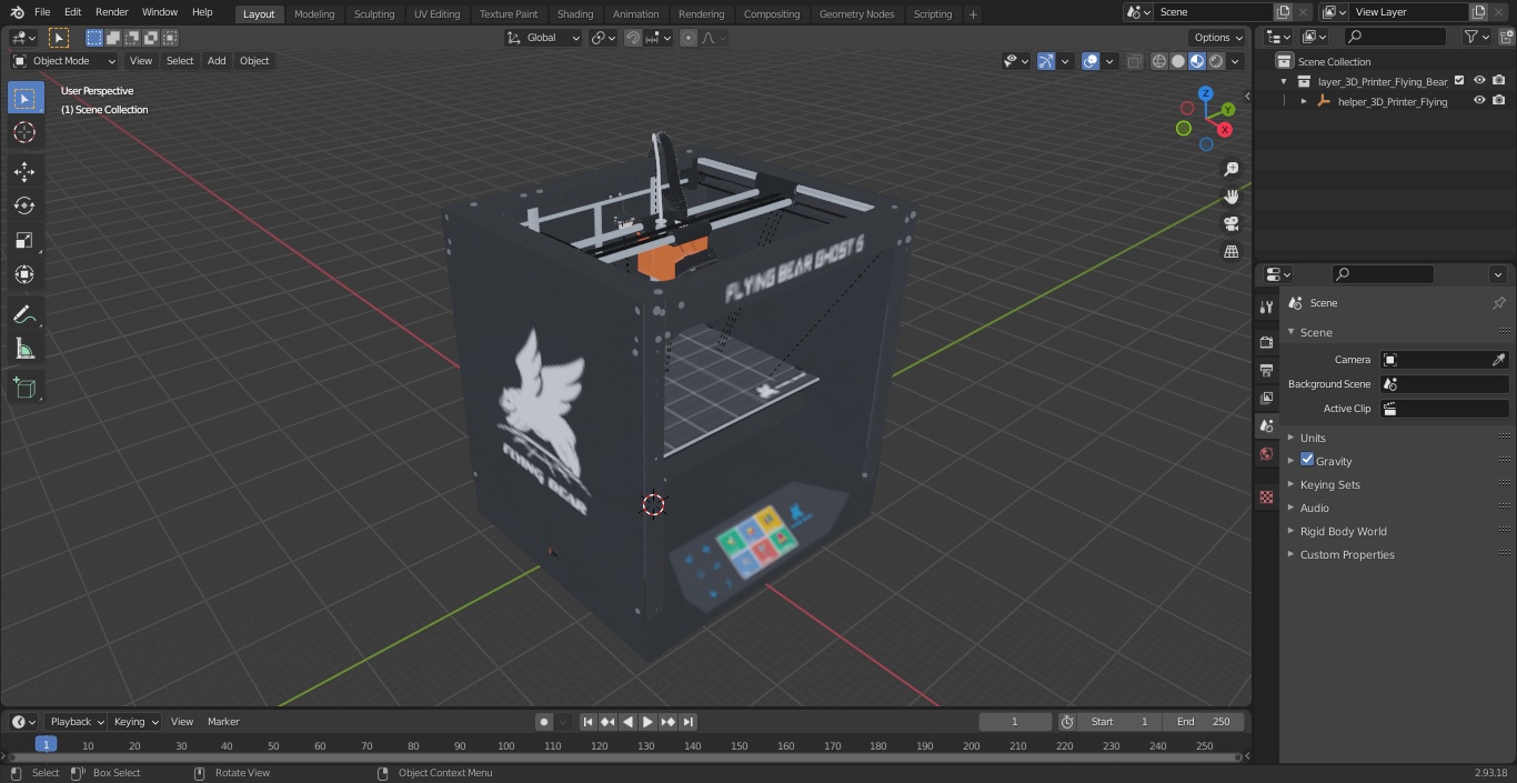 3D model 3D Printer Flying Bear Ghost 5