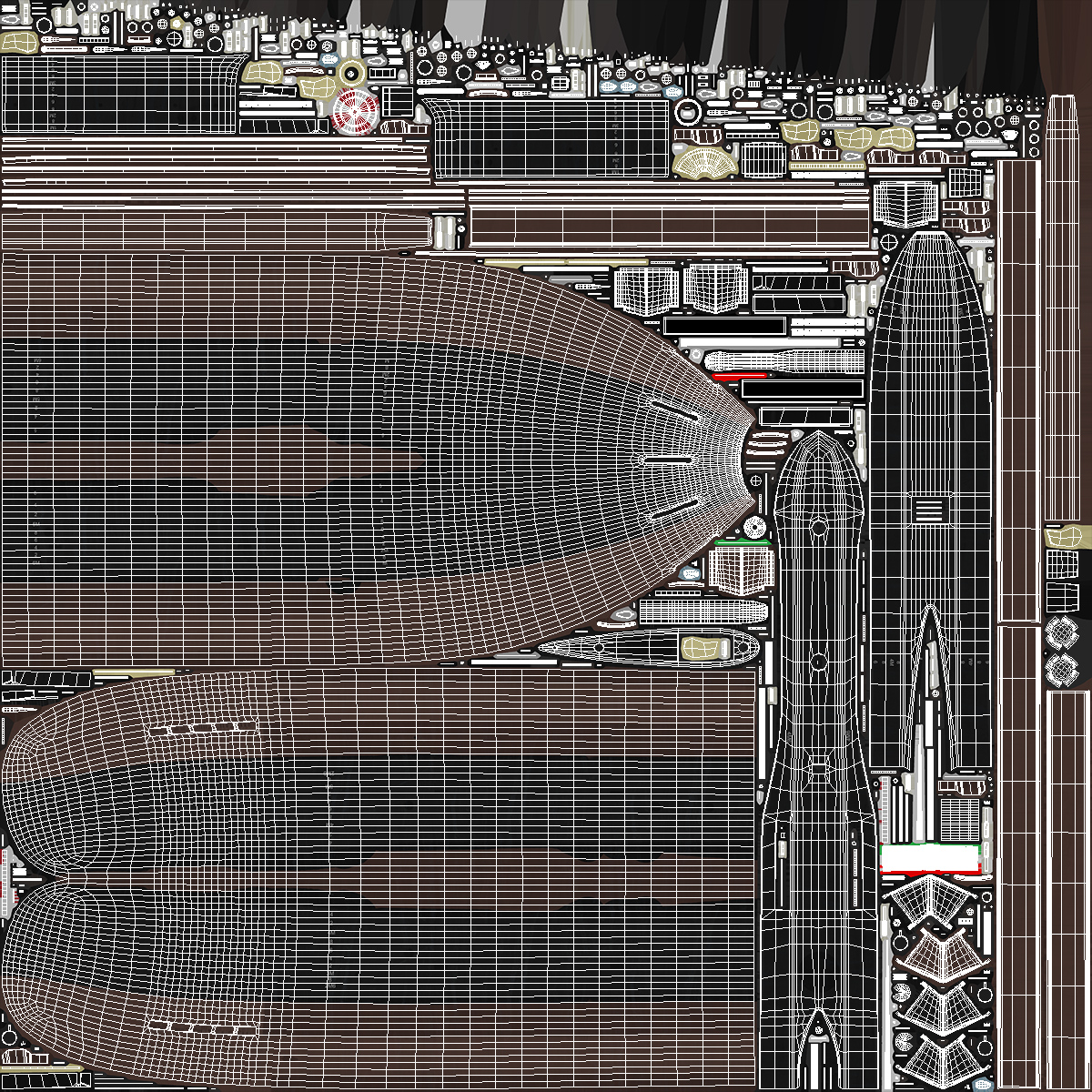 3D model Iranian Fateh Submarine in Dry Dock