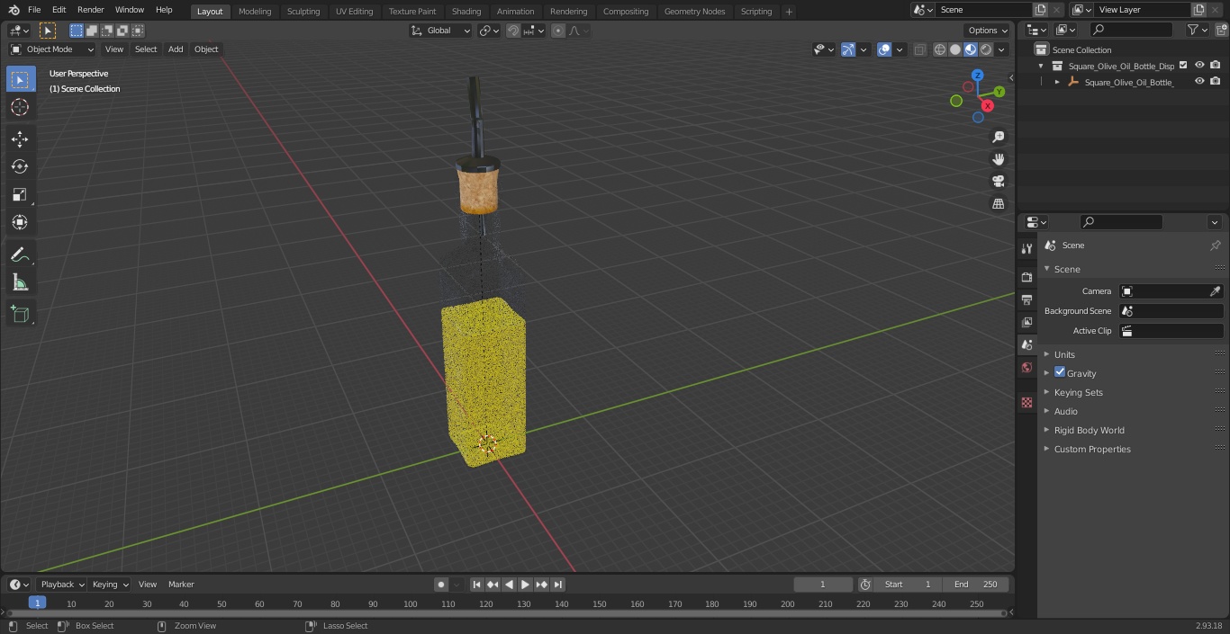 3D Square Olive Oil Bottle Dispenser model