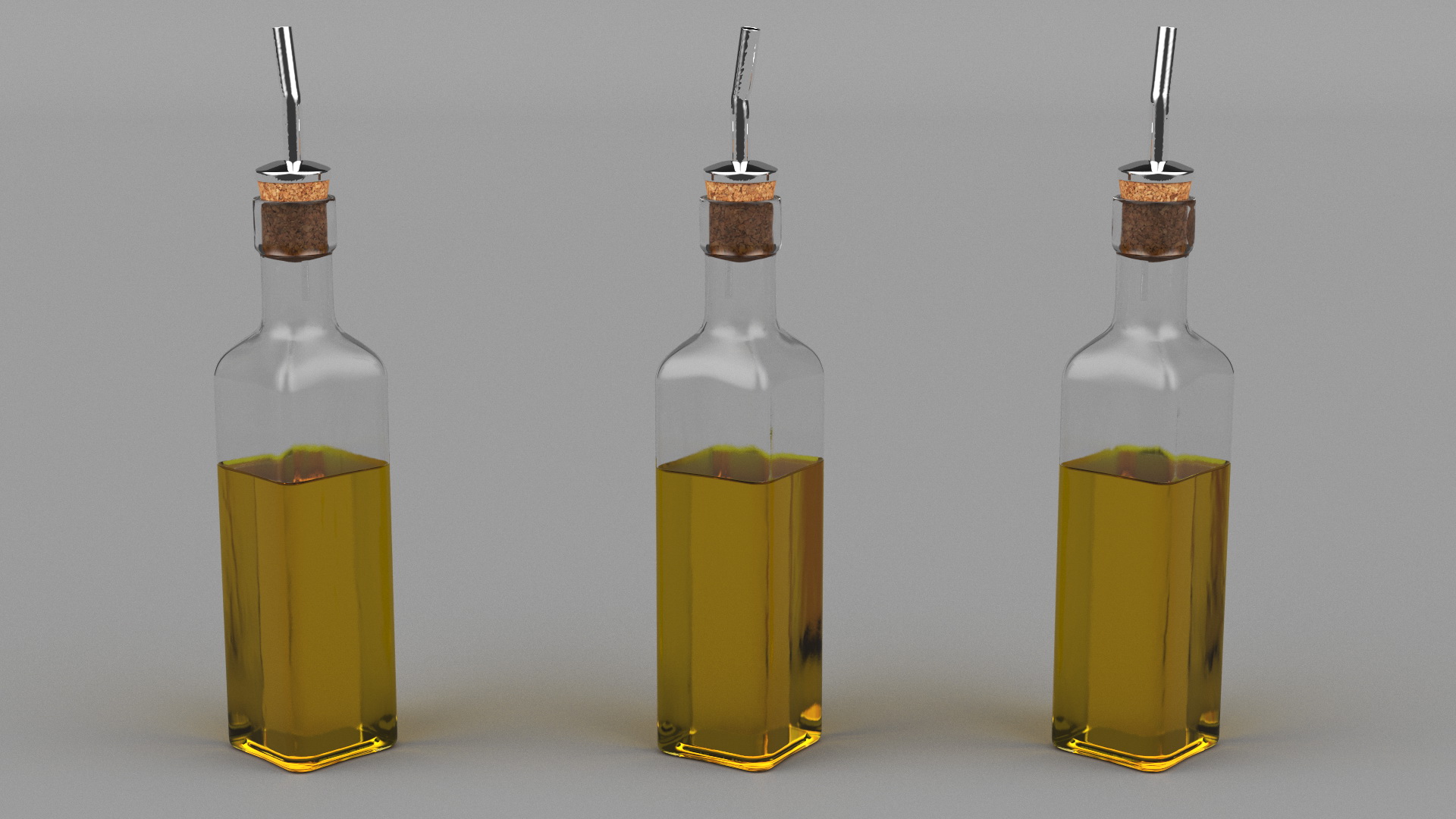 3D Square Olive Oil Bottle Dispenser model