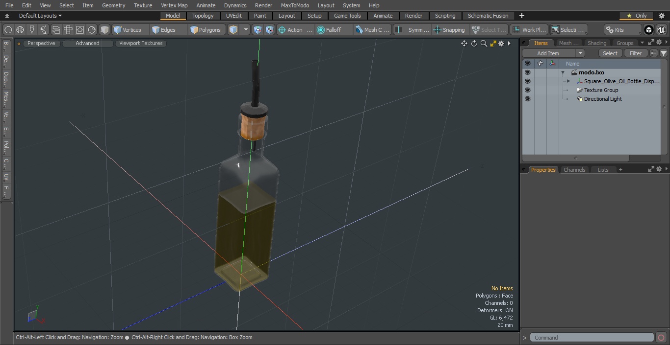 3D Square Olive Oil Bottle Dispenser model