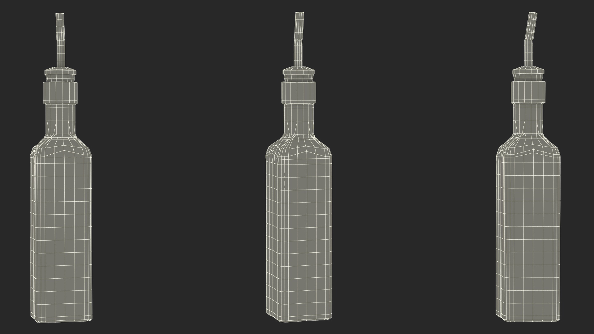 3D Square Olive Oil Bottle Dispenser model