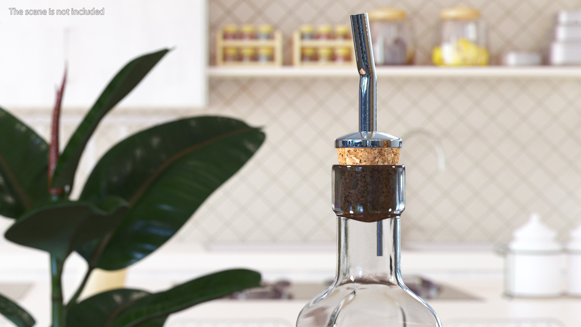 3D Square Olive Oil Bottle Dispenser model