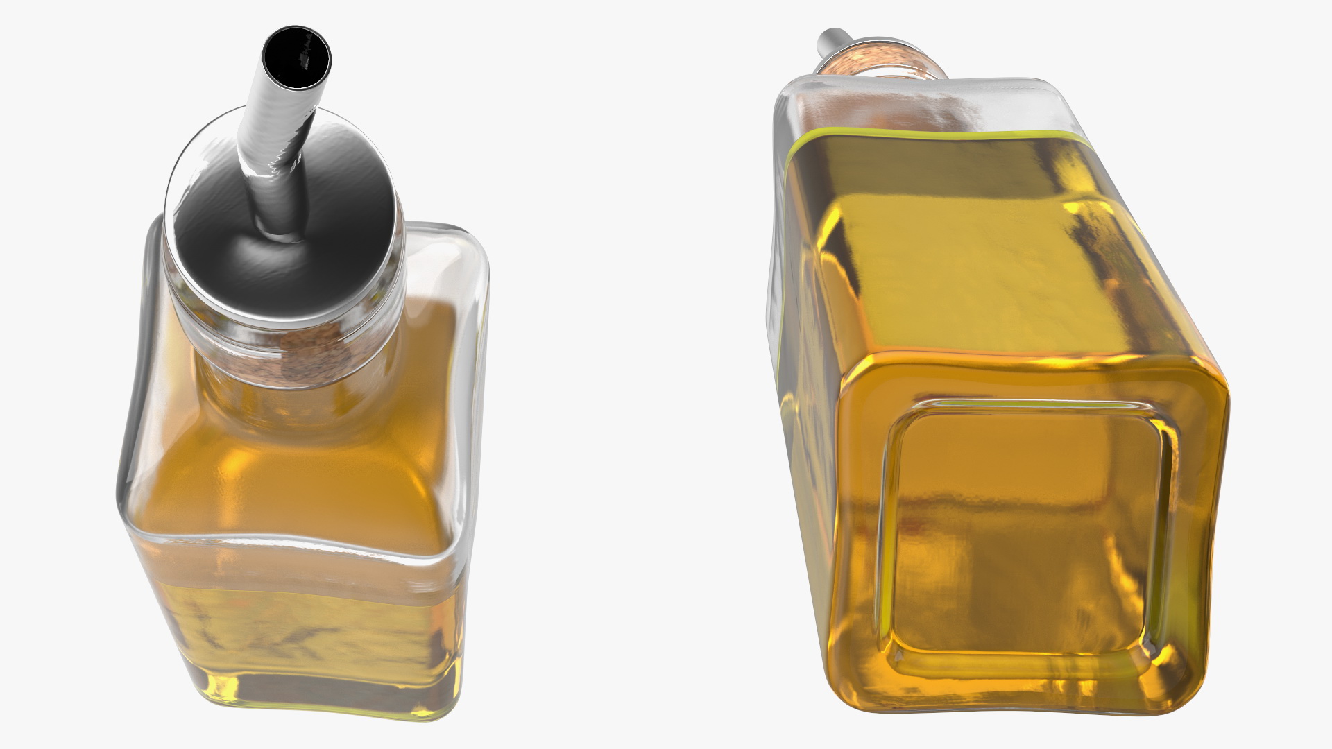 3D Square Olive Oil Bottle Dispenser model