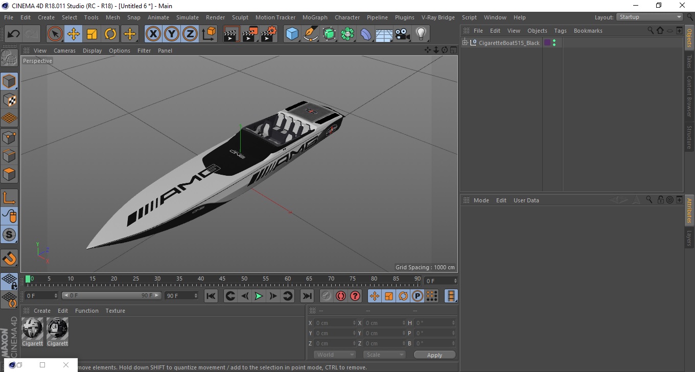 Cigaretteboat515 Black 3D