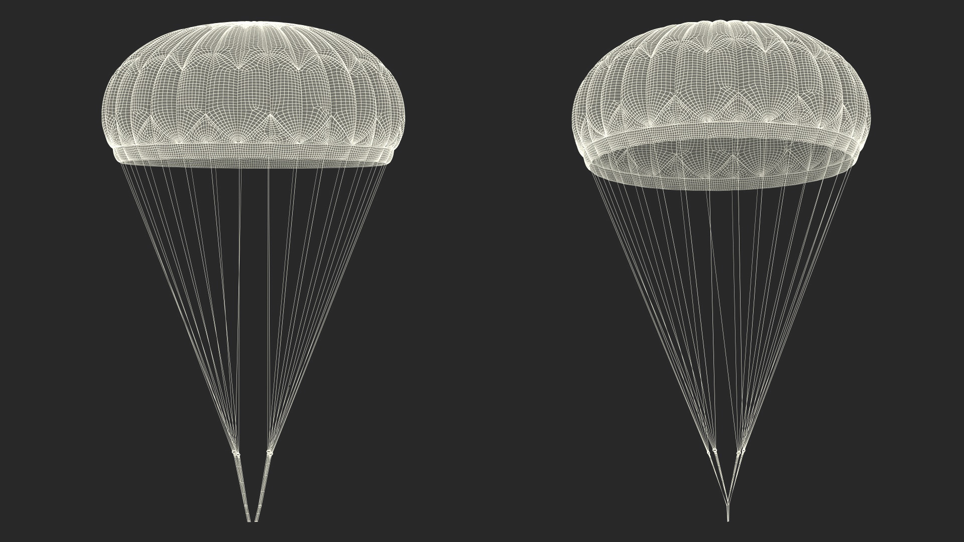3D Round Color Parachute