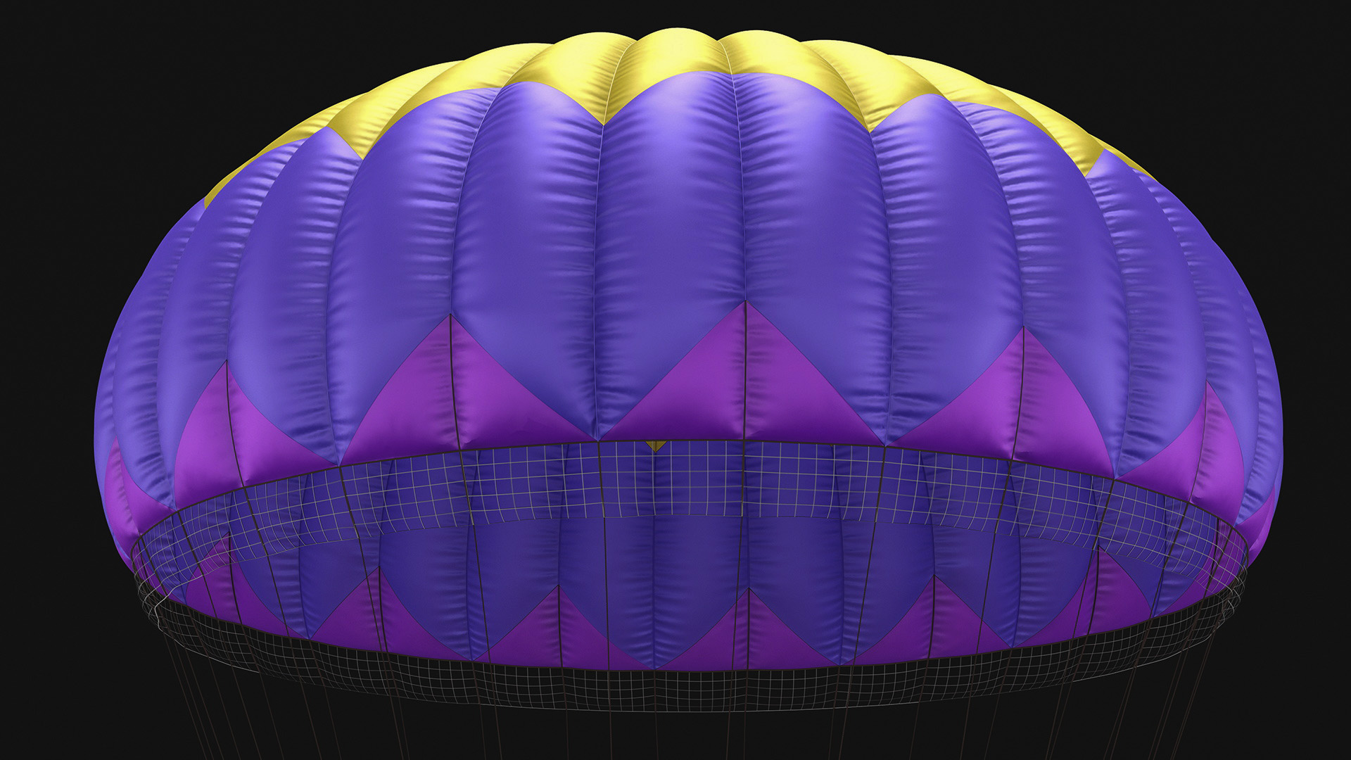 3D Round Color Parachute