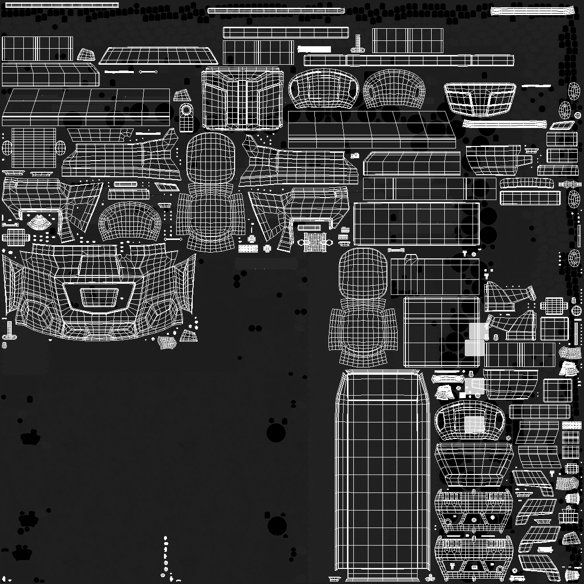 Amphibious Vehicle No Roof Black 3D