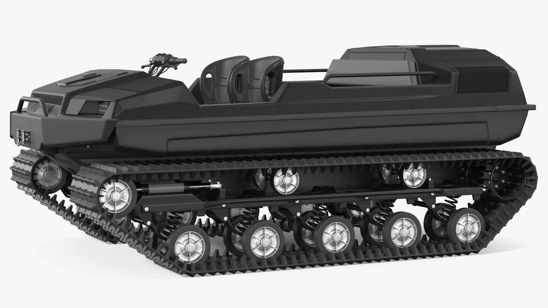 Amphibious Vehicle No Roof Black 3D
