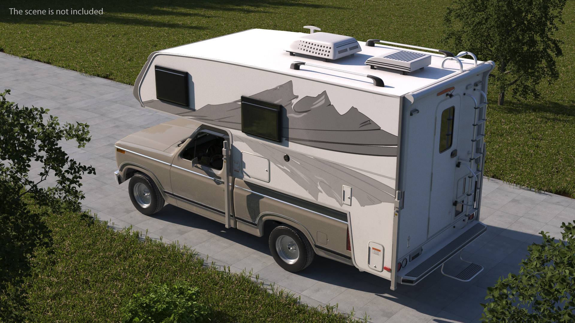 Pickup Truck Camper 3D model