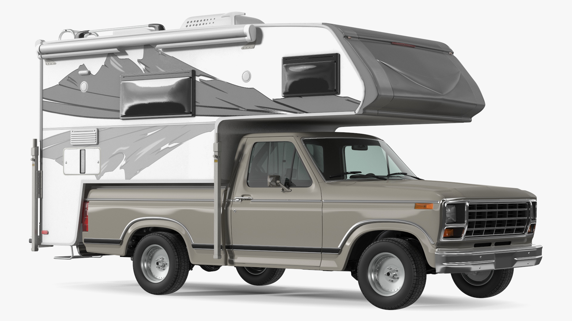 Pickup Truck Camper 3D model