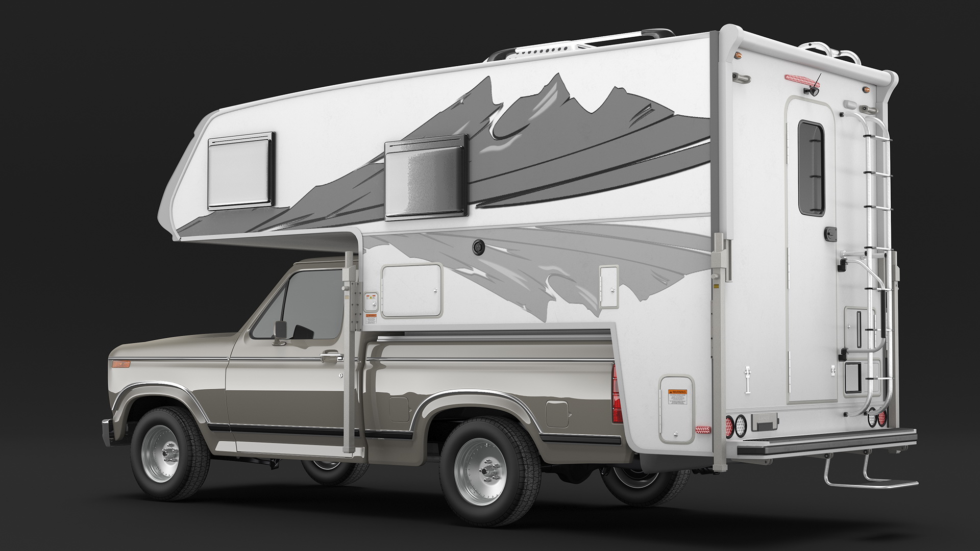 Pickup Truck Camper 3D model