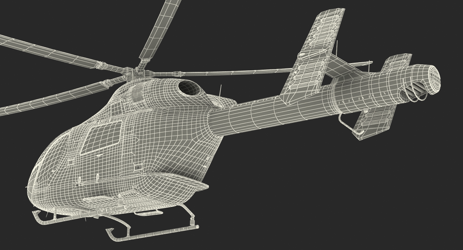 3D Police Helicopter MD 902 Explorer model