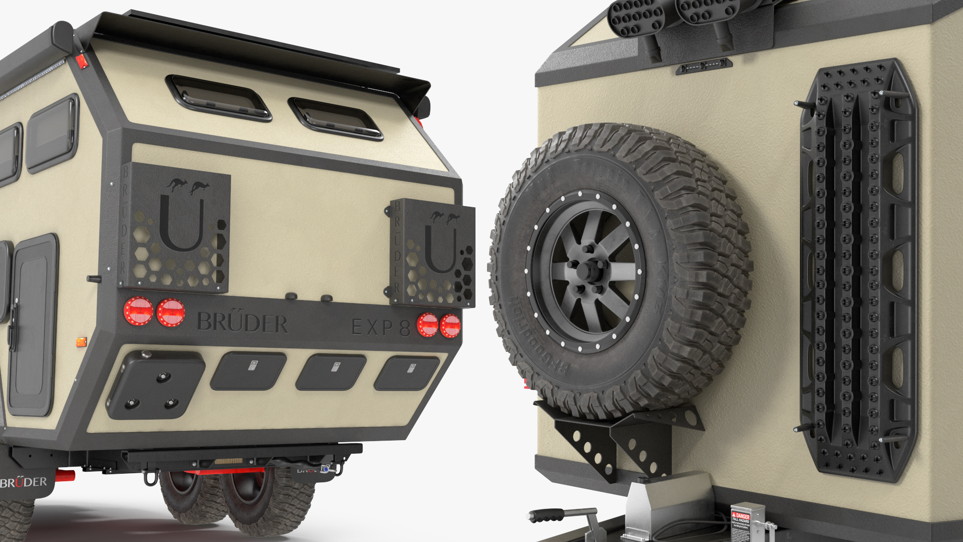 3D model Off Road Mobile Home Bruder EXP 8 Rigged
