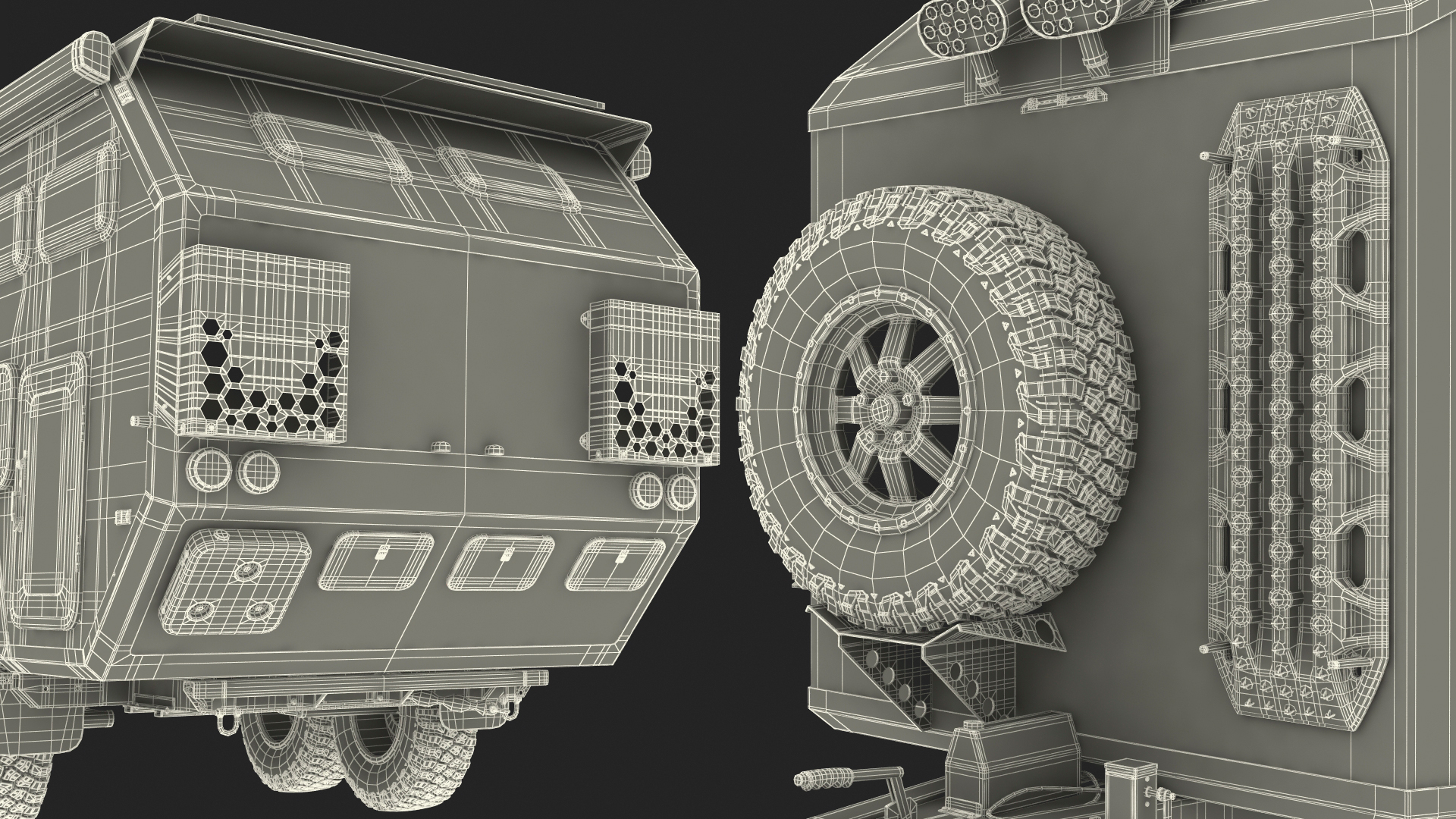 3D model Off Road Mobile Home Bruder EXP 8 Rigged