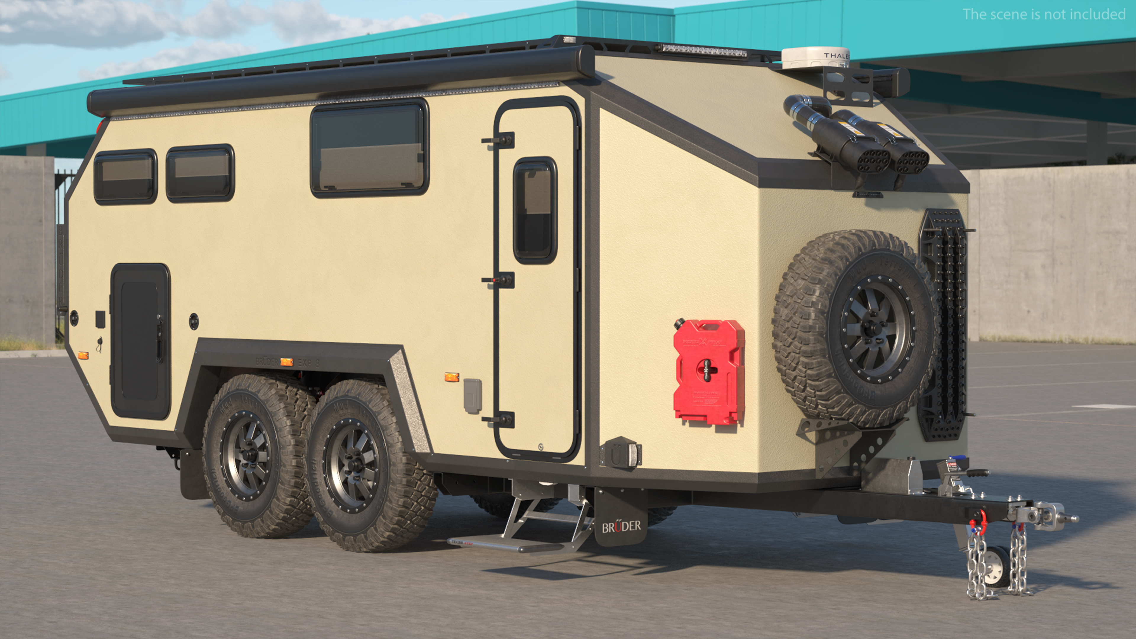 3D model Off Road Mobile Home Bruder EXP 8 Rigged