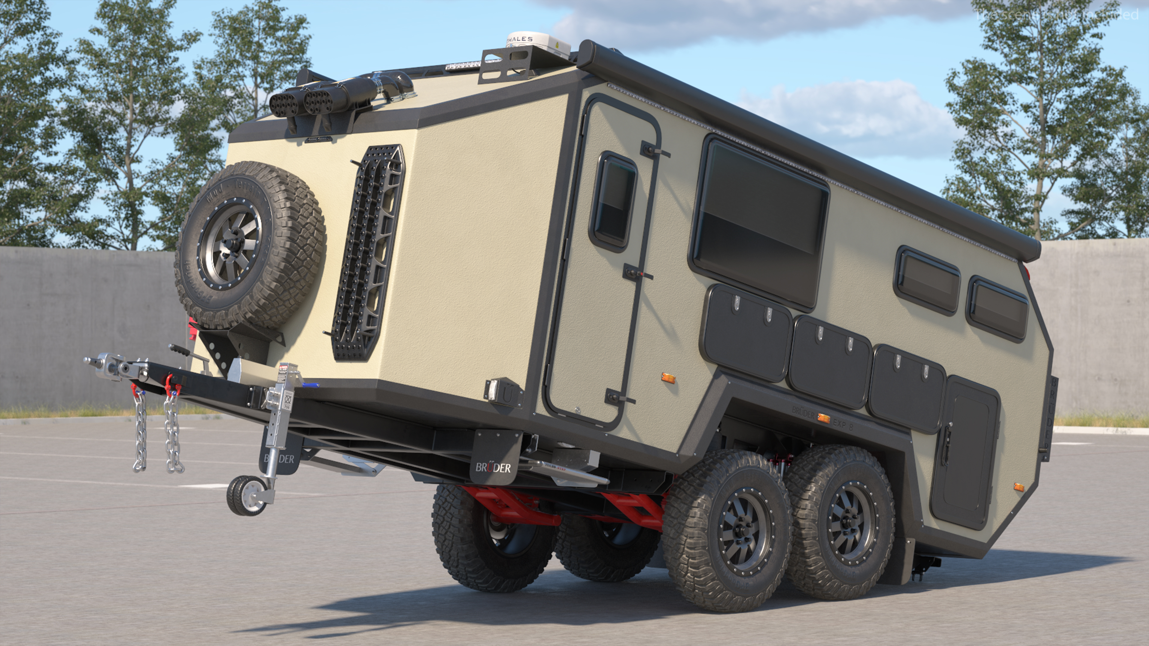 3D model Off Road Mobile Home Bruder EXP 8 Rigged