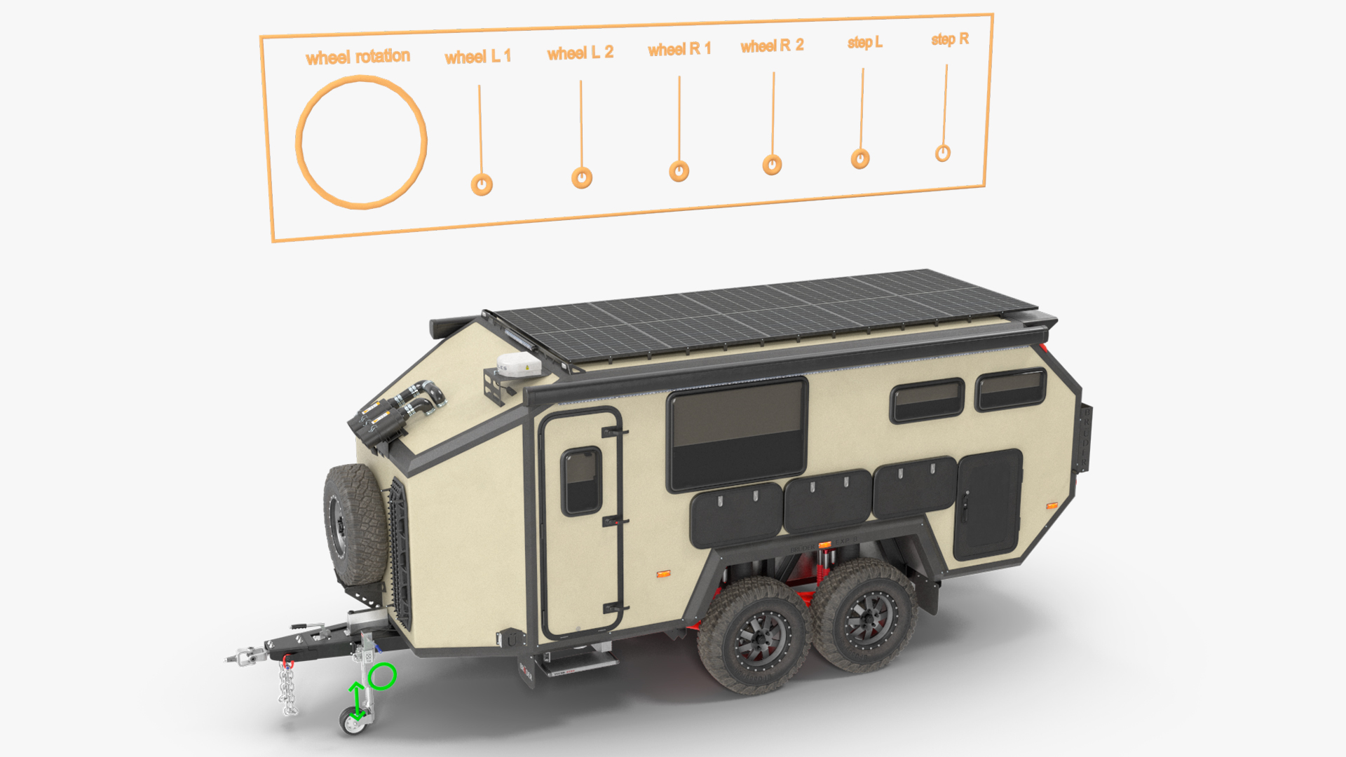 3D model Off Road Mobile Home Bruder EXP 8 Rigged