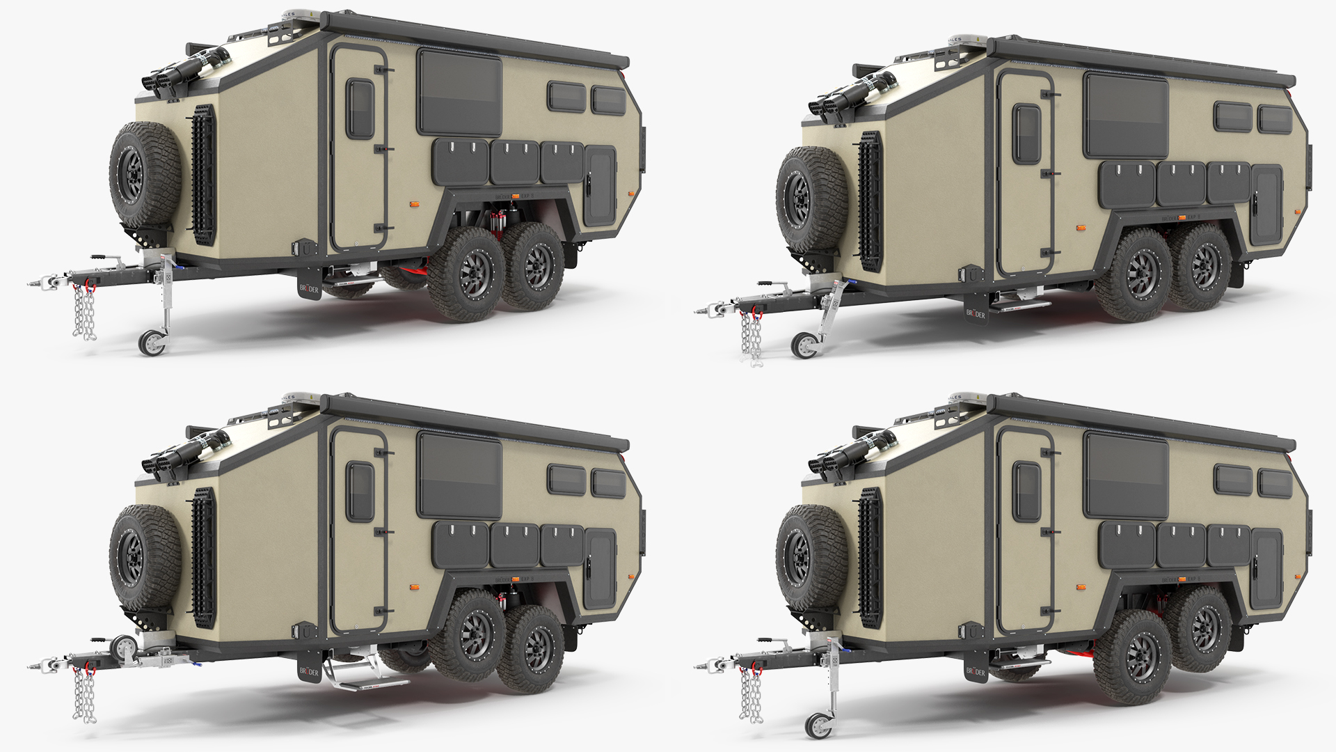 3D model Off Road Mobile Home Bruder EXP 8 Rigged