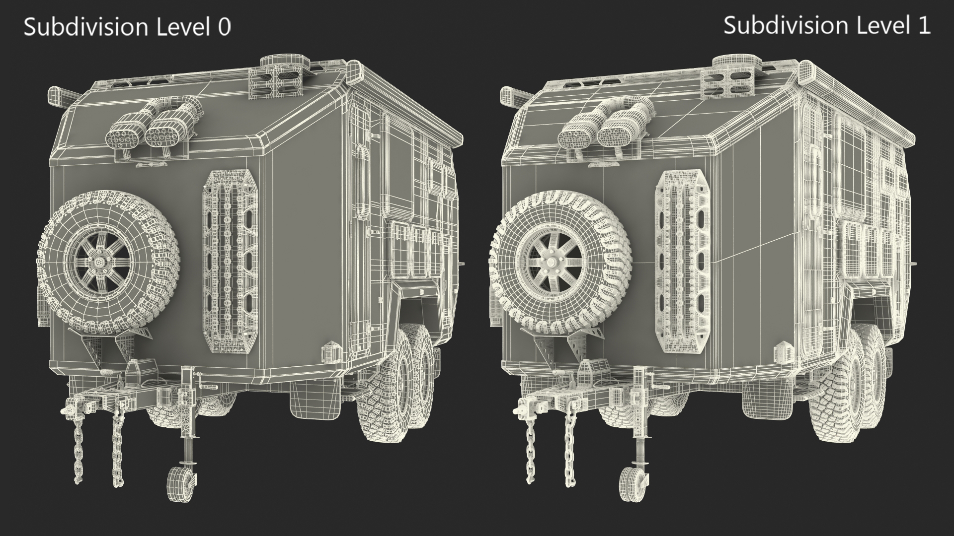 3D model Off Road Mobile Home Bruder EXP 8 Rigged