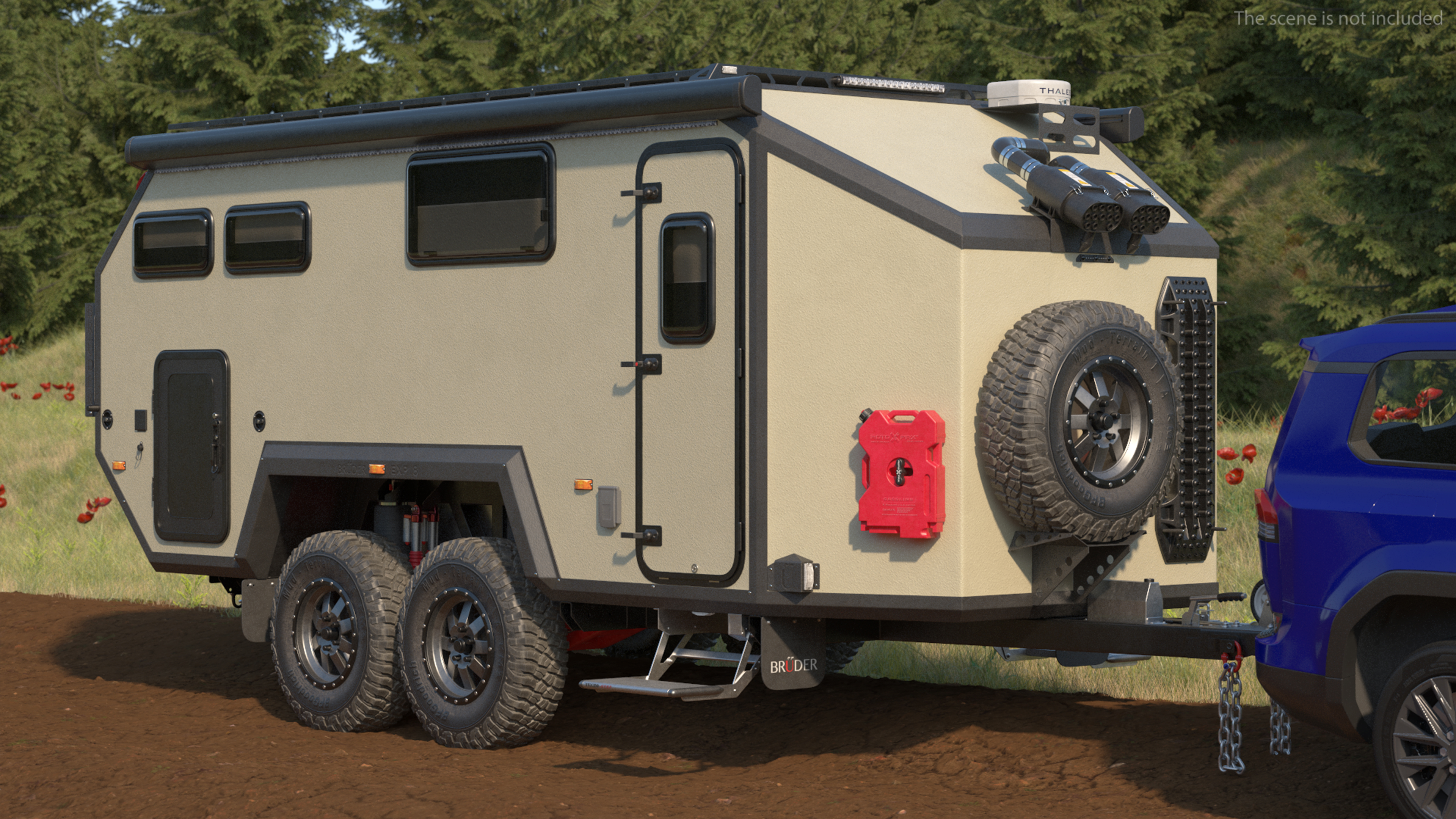 3D model Off Road Mobile Home Bruder EXP 8 Rigged
