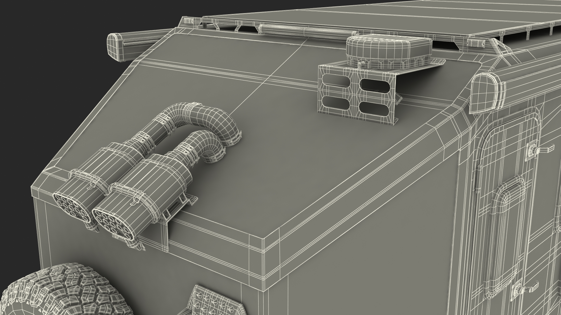 3D model Off Road Mobile Home Bruder EXP 8 Rigged