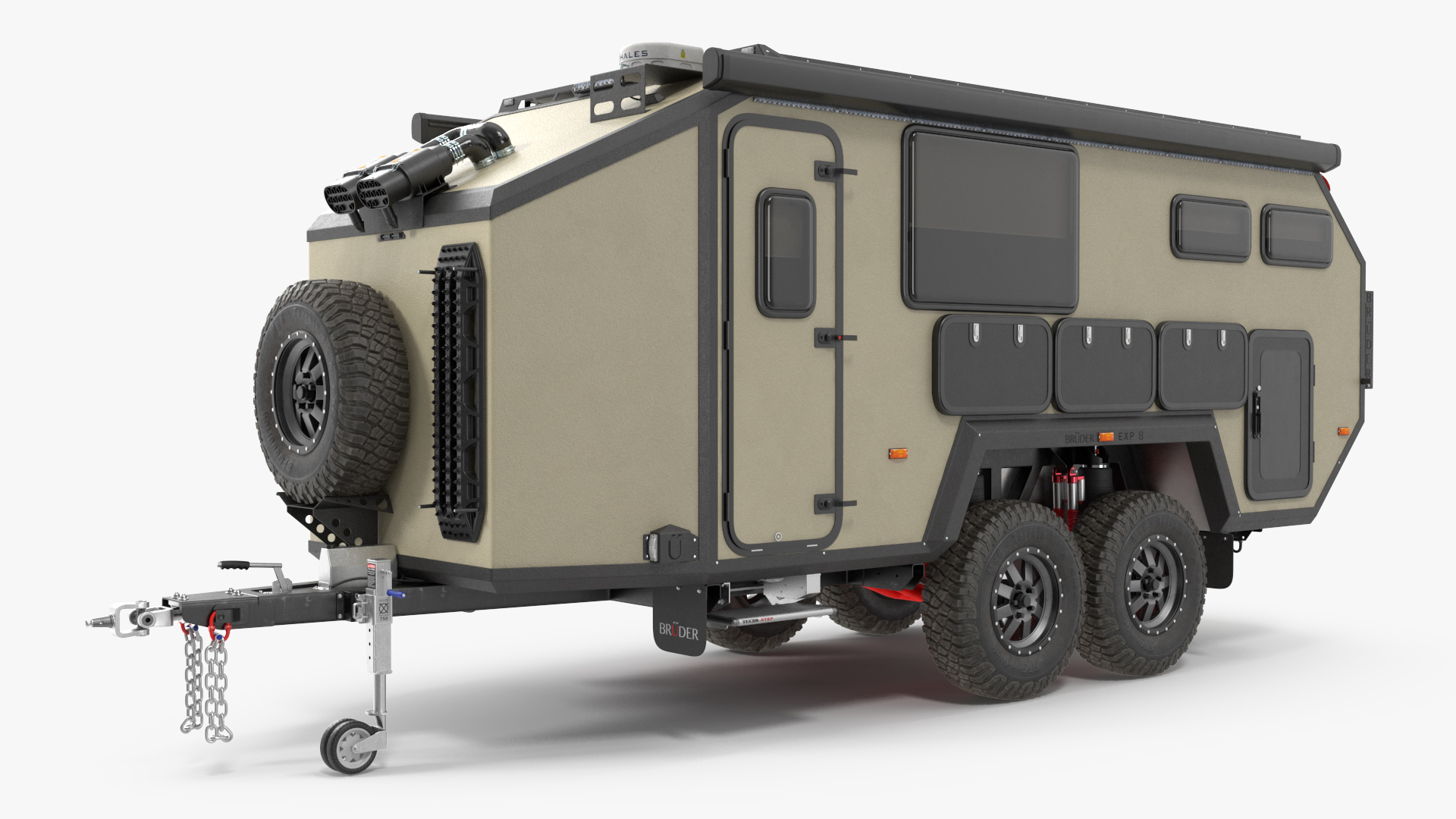 3D model Off Road Mobile Home Bruder EXP 8 Rigged