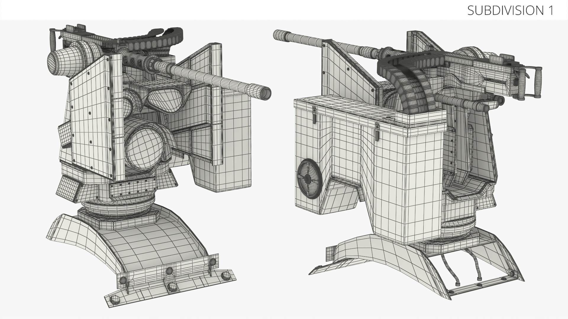 Military Weapon Module with Machine Gun - view 7