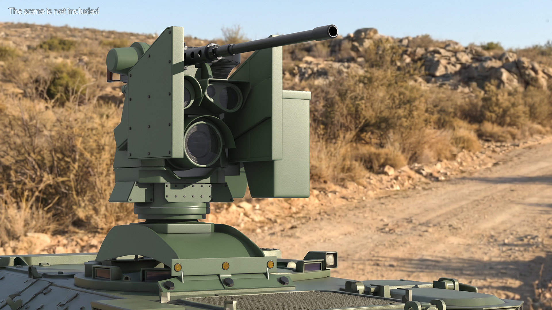 Military Weapon Module with Machine Gun - view 3