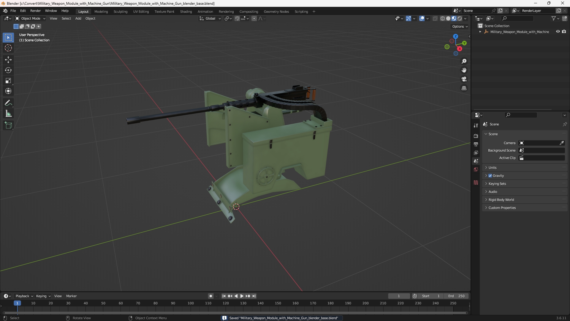 Military Weapon Module with Machine Gun - view 10