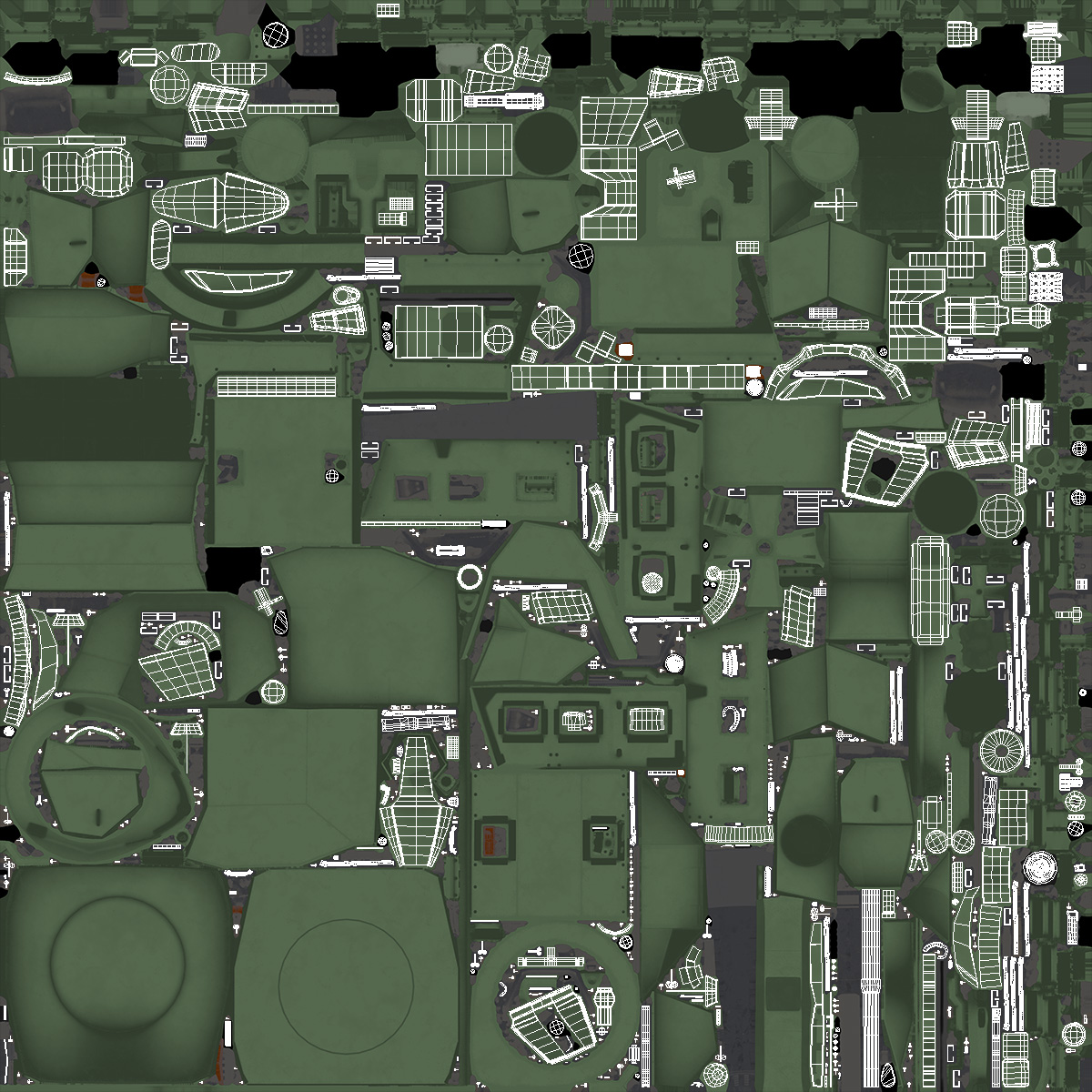 Military Weapon Module with Machine Gun - view 8
