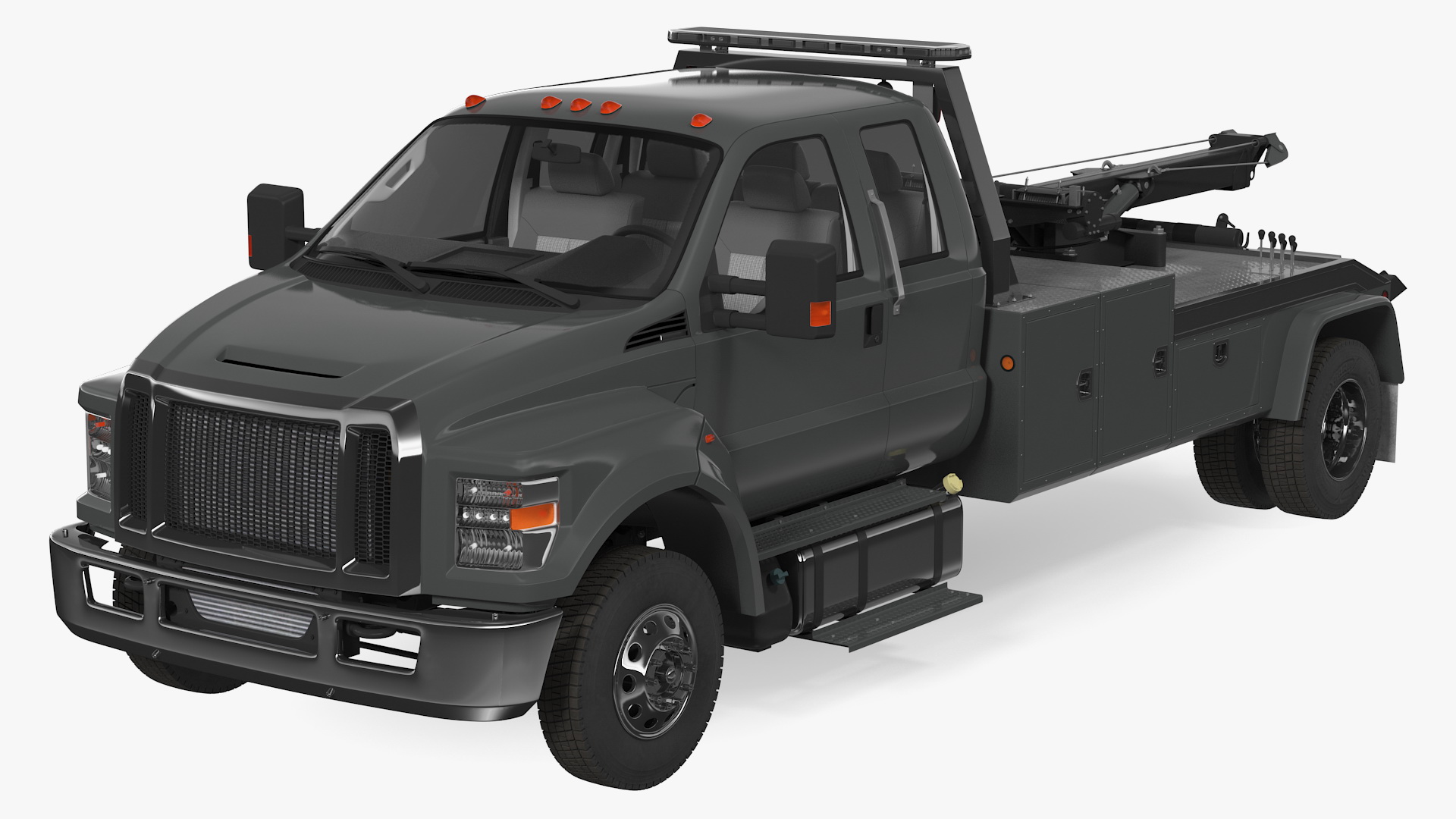 Heavy Duty Tow Truck Rigged 3D