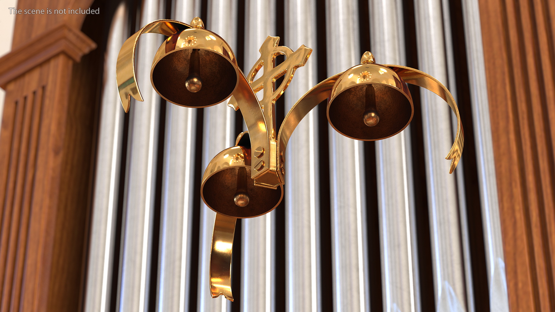 3D Golden Liturgical Bell 3 Sounds