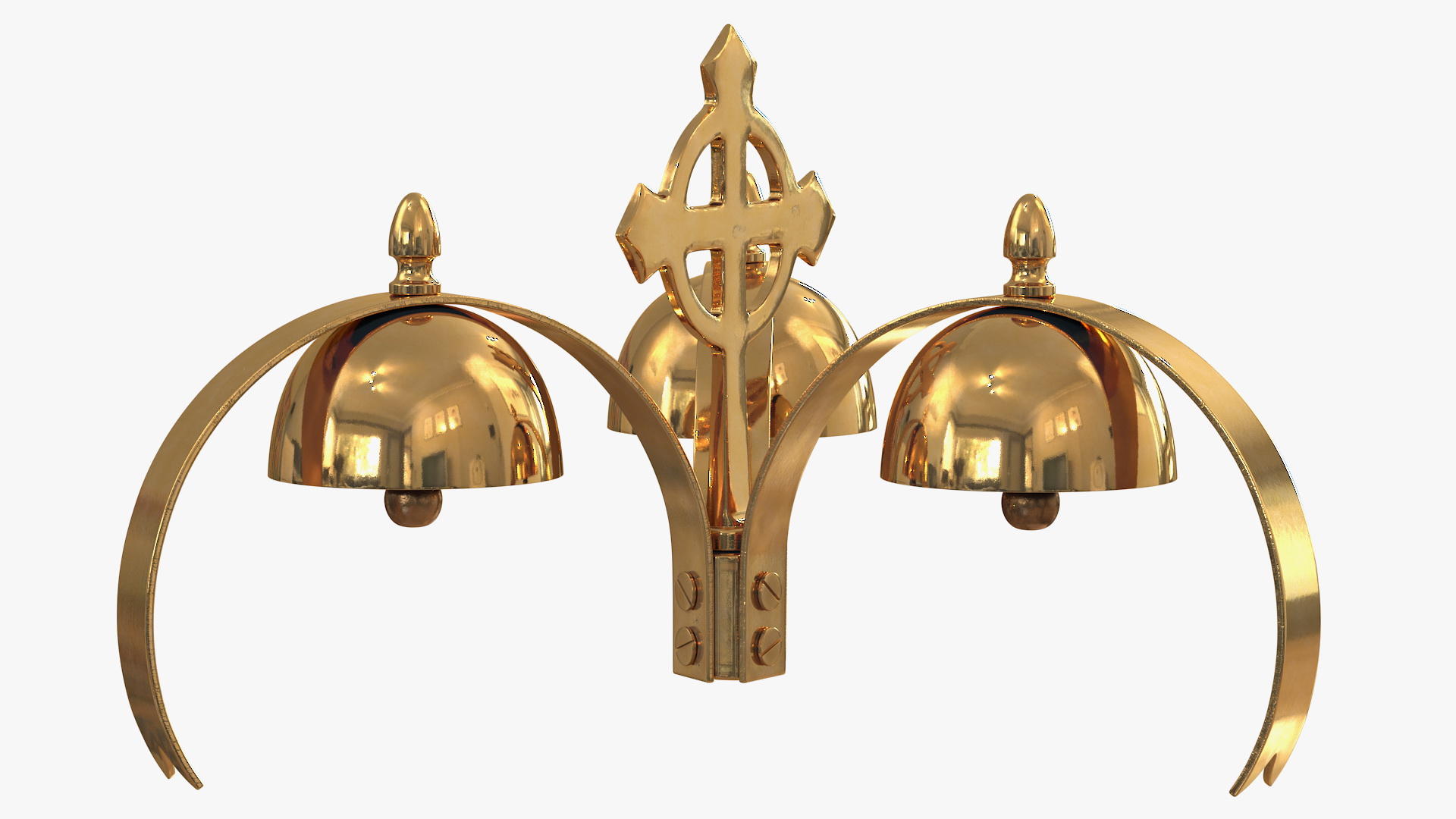 3D Golden Liturgical Bell 3 Sounds