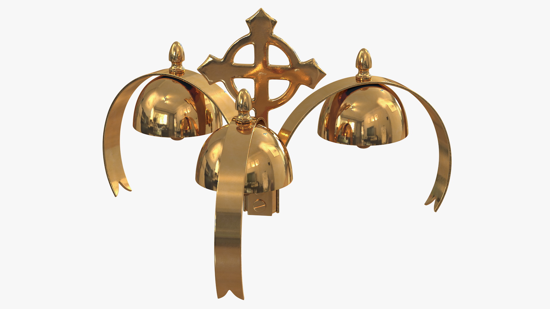 3D Golden Liturgical Bell 3 Sounds