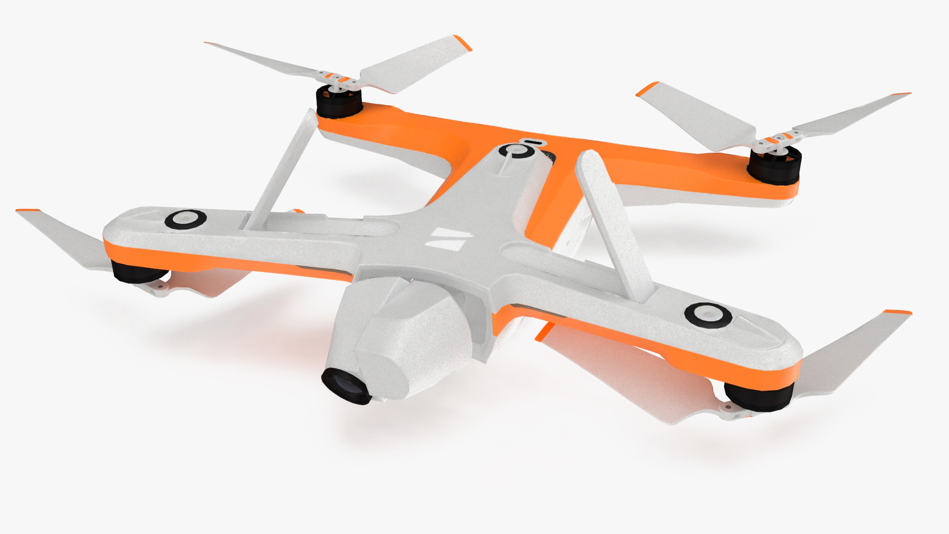 3D Advanced Drone White Off State Rigged for Cinema 4D